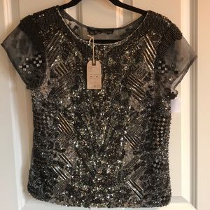 All saints embellished top. 4.
